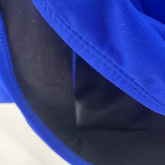 La Blanca Island Goddess Ruched One-Shoulder Swimsuit Ice Blue Size 14 NWT - Picture 10 of 13